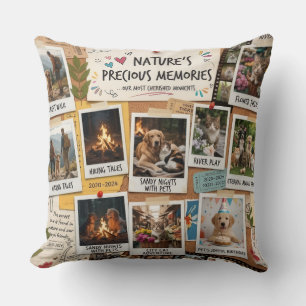 Nature & Pets Memory Collage Design Cushion