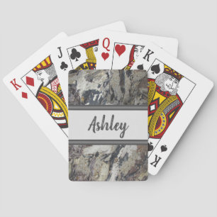 Nature Photo Beach Abstract Pattern Driftwood Playing Cards