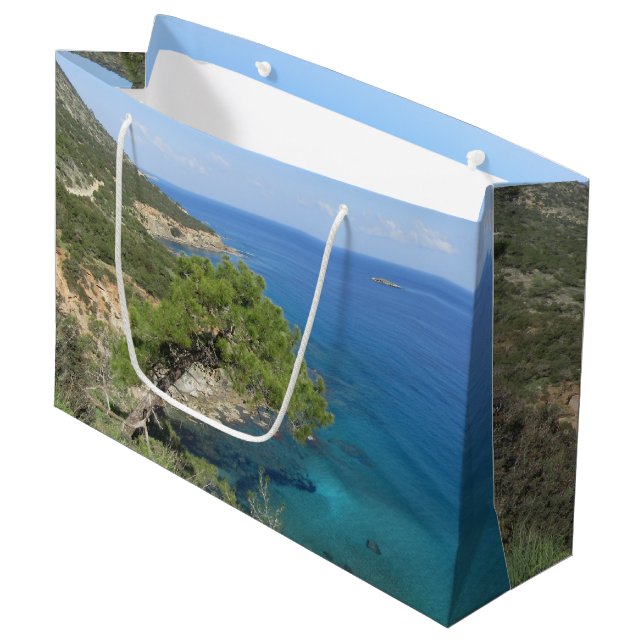 Nature Photography Mediterranean Mountain & Sea Wr Large Gift Bag (Front Angled)