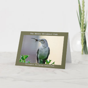 Nature Photography Mockingbird Birder T-Shirt Card