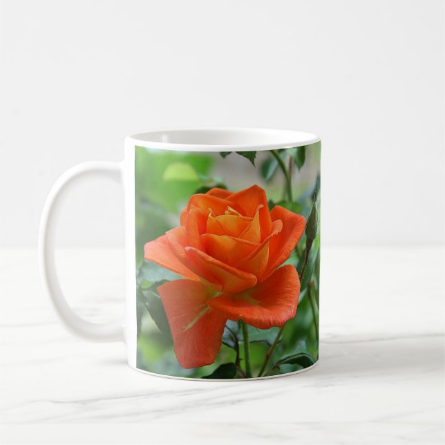 Nature Pink Rose Flower  Coffee Mug (Left)