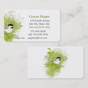 Nature Plant Garden Bird Flower Business Card