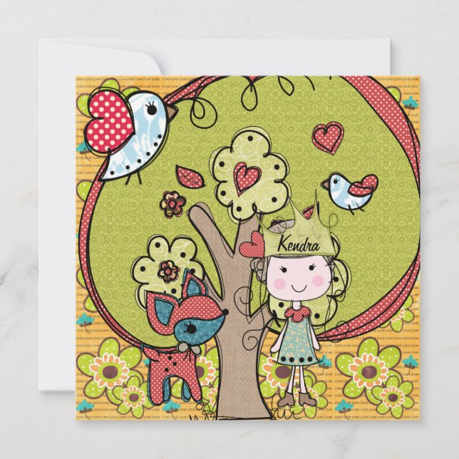 Nature Princess Birthday Invitation (Front)