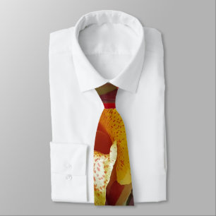 Nature Red Flower Floral Photography Tie