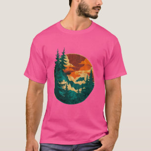Nature Reflection Forest Trees Outdoor Wildlife T-Shirt