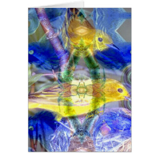 Nature Reflections I - Gold & Blue Birds