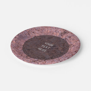 Nature Rock Photo Geology Pink Texture any Text Paper Plate
