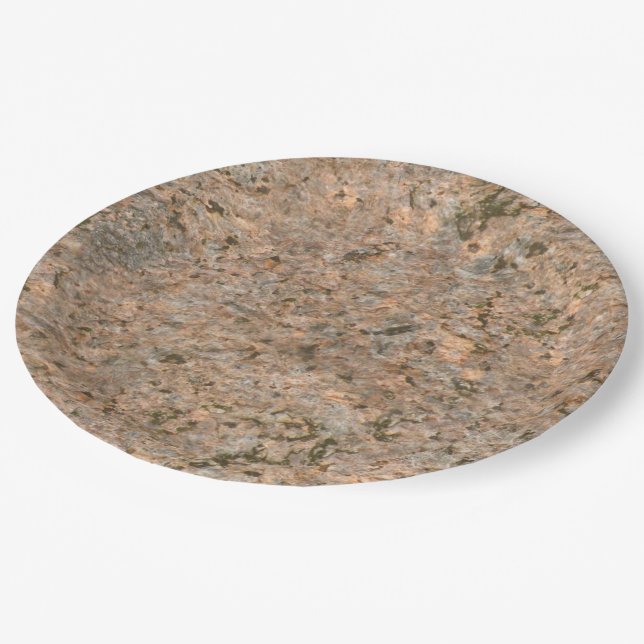 Nature Rock Photo Geology Texture Paper Plate (Angled)
