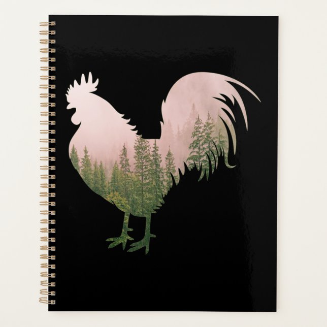 NATURE ROOSTER CHICKEN FOREST STYLE PLANNER (Front)