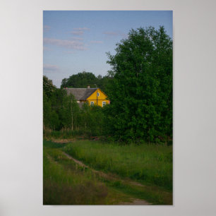 Nature Rural Village Landscape Belarus Poster
