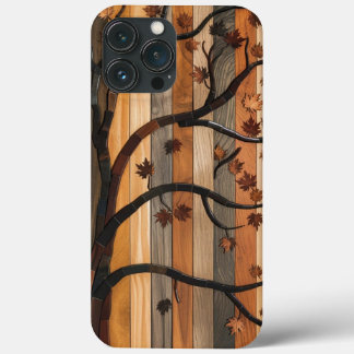  Nature’s Art: Wooden Plank Tree Mosaic Phone Case