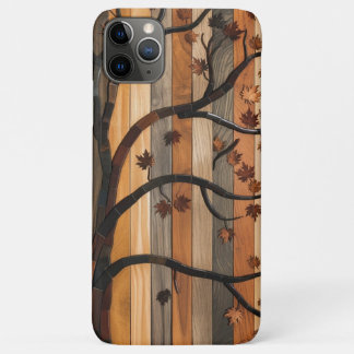  Nature’s Art: Wooden Plank Tree Mosaic Phone Case