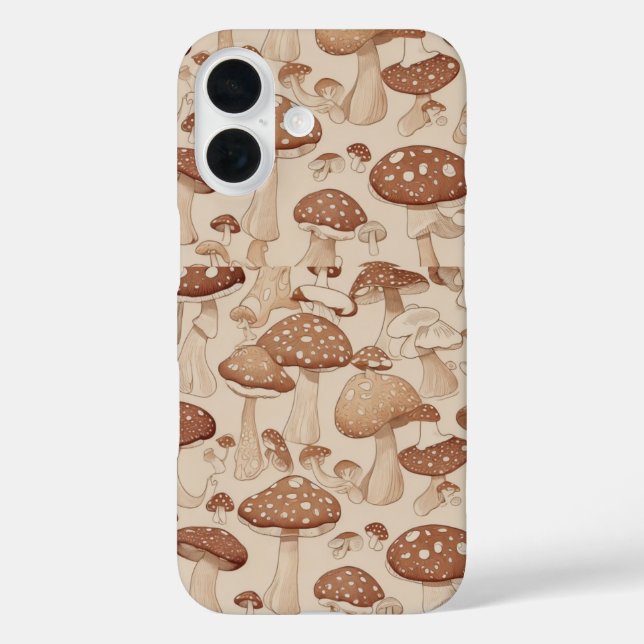 Nature’s Delight: Mushroom-Themed Artwork Case-Mate iPhone Case (Back)