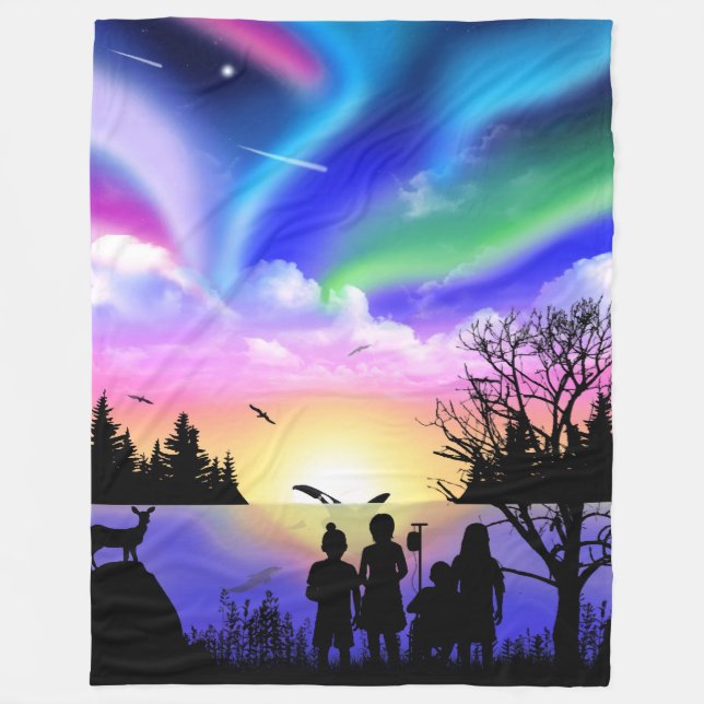 Nature’s Embrace Fleece Blanket (Front)