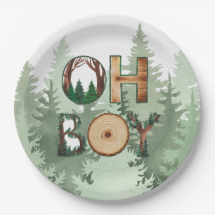 Nature’s Expression: Oh Boy Baby Shower Paper Plate