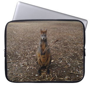 "Nature’s Feast: A Wallaby’s Snack Break" Laptop Sleeve