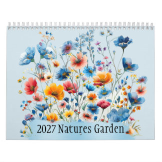 Nature’s Garden 2027  Wall Calendar 12 Months