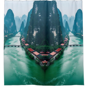Nature’s Retreat – Serene Valley Landscape Shower Curtain