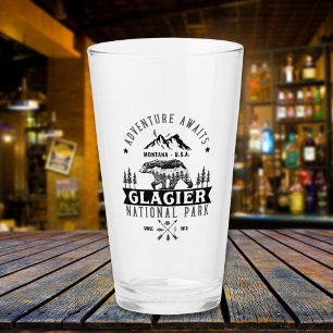 Nature Scene of Glacier National Park, Montana Glass