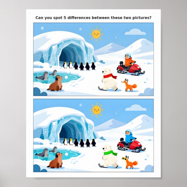 Nature Scene Spot the Difference Puzzle Poster for (Front)