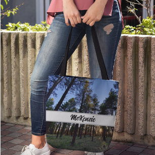 Nature Scene Sunset Kaibab Forest Personalize  Tote Bag