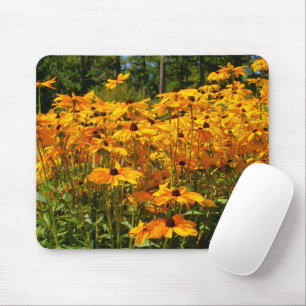 Nature scene, wildflowers, gold yellow flowers, mouse pad