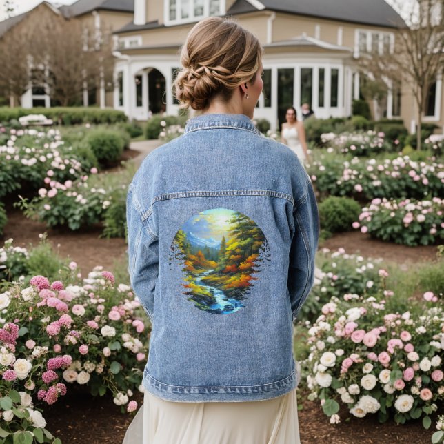 Nature scenery denim jacket (Wedding Back)