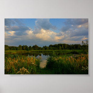 Nature Scenery Landscape Lake Belarus Poster