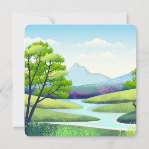 Nature Scenery with River Card