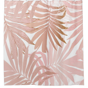 Nature seamless pattern. Hand drawn abstract tropi Shower Curtain