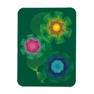 Nature Shapes and Lines Patterns  Magnet