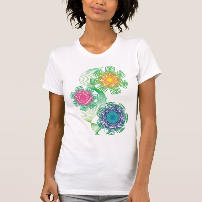Nature Shapes and Lines Patterns  T-Shirt (Front)