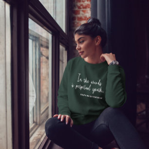Nature Simple Flower and Quote Cosy Green Women's Sweatshirt