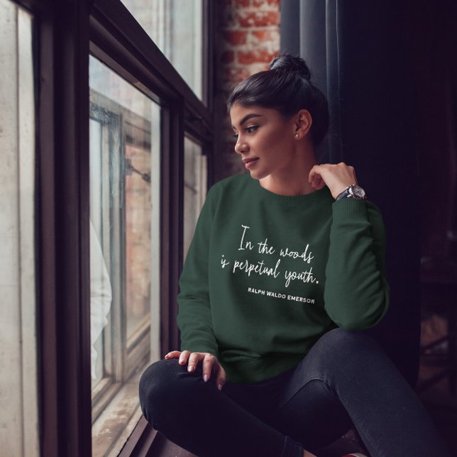 Nature Simple Flower and Quote Cosy Green Women's Sweatshirt (Creator Uploaded)