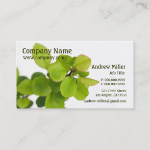 Nature Simplicity l Green Leaves Business Card