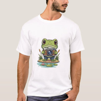 Nature Snapper: Adorable Photographer Frog T-Shirt