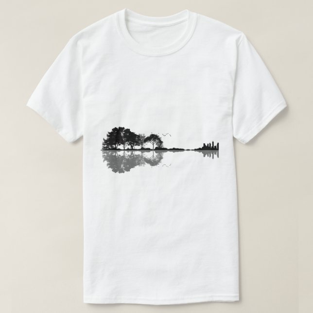 Nature Soundwave Reflection Art T-Shirt (Design Front)