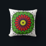 Nature Spirit Zen Cushion<br><div class="desc">Transform your living space with the Nature Spirit Zen mandala pillow. Featuring a striking organic pattern in lush green and vibrant red,  this professional design adds a bold yet harmonious touch of modern art to any sofa or bed."</div>