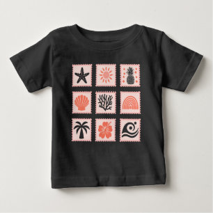 Nature stamp collage baby T-Shirt