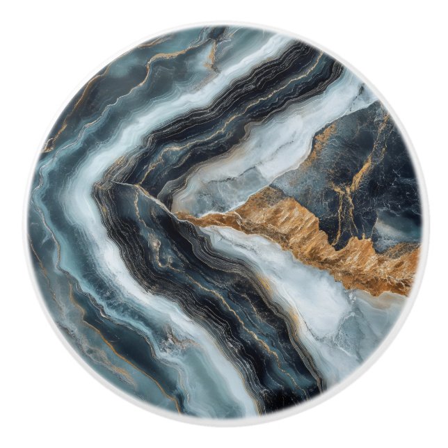 Nature Stone Marble Ceramic Knob (Front)