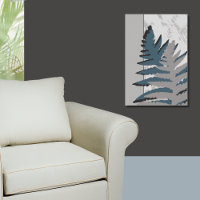 Nature Stylised Grey Fern Leaves