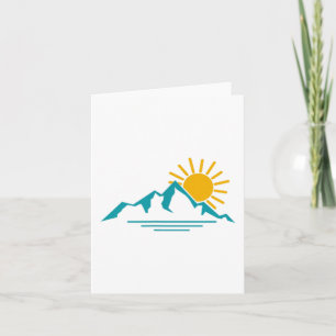Nature Sunrise Mountains Hiking Camng Camper Card