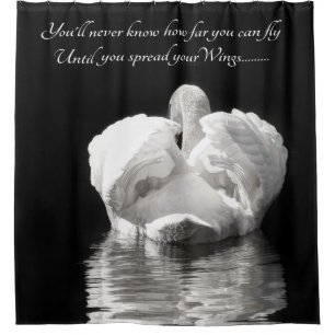 Nature swan photograph shower curtain