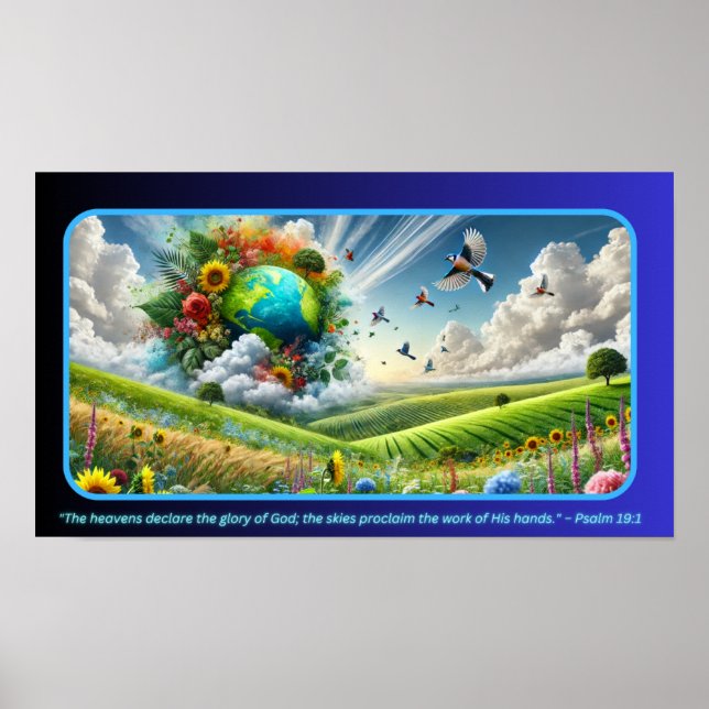 Nature Symphony: A Fusion of Sky, Earth & wildlife Poster (Front)