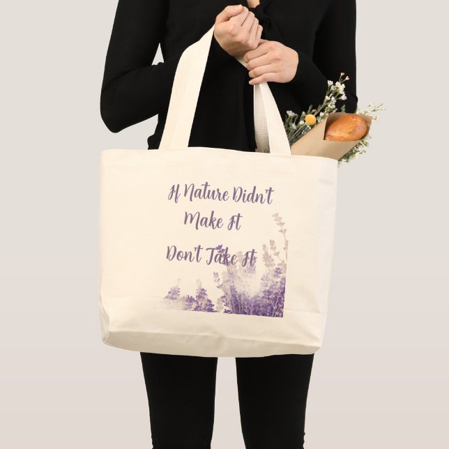 Nature T-Shirt Large Tote Bag (Front (Product))