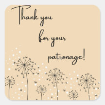 Nature Thanks for Your Patronage Sticker