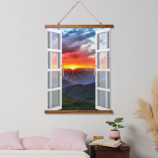 Nature Theme Sunset View Hanging Tapestry (Bedroom)