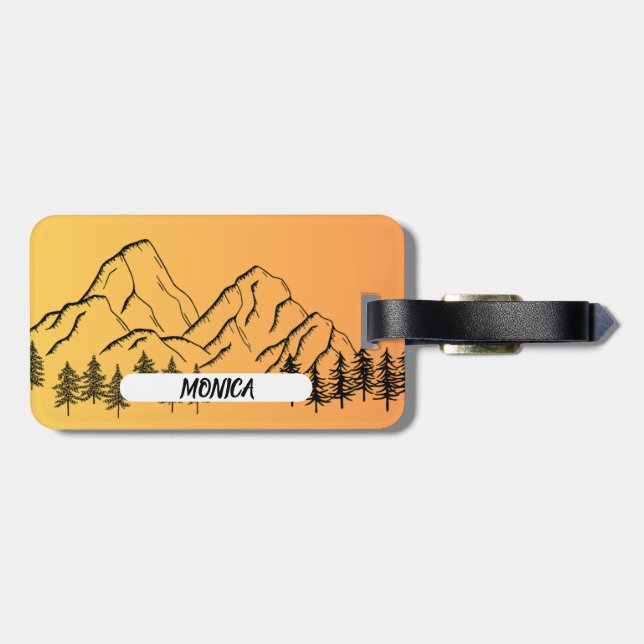 NATURE THEME WITH NAME LUGGAGE TAG (Back Horizontal)