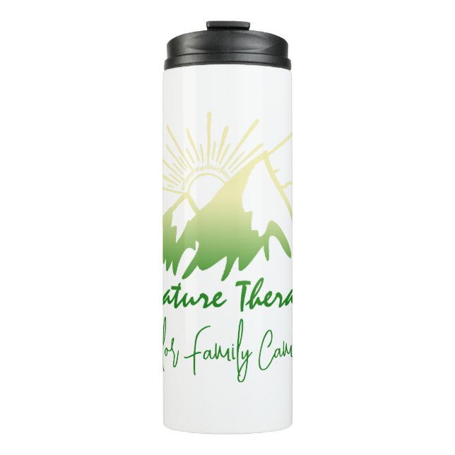 Nature therapy Family camping personalised Thermal Tumbler (Front)