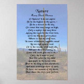 Nature, Thoreau Poster